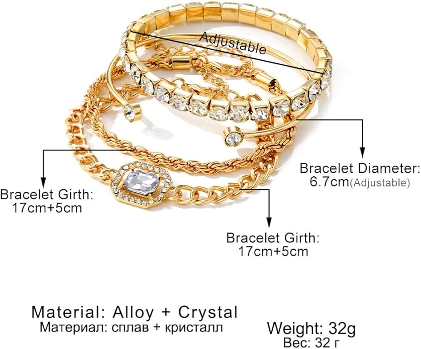 57pcs Gold Jewelry Set With 3 PCS Necklace, 12 PCS Bracelet,20pcs Hoop Stud Earrings,22pcs rings set For Women For Birthday Gifts