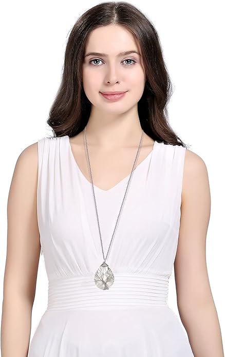 sedmart Tear Drop Abalone Shell Pendent Necklace Wire Wrap Abalone Shell Tree of Life Pendant Necklace Fashion Necklace Jewelry for Women handmade necklace mothers day necklace for mom jewelry
