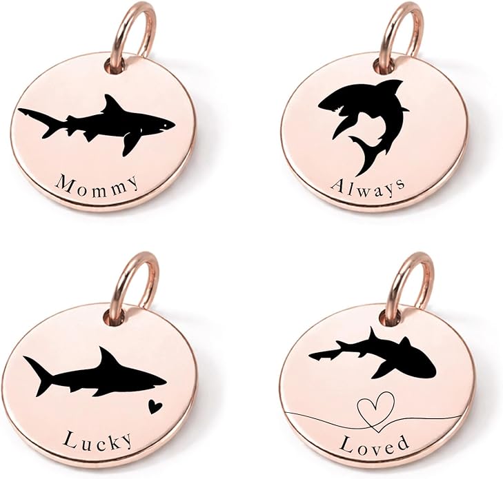 SM Design Mama Animal Charm Set – Set of 4 Stainless Steel Charms – Motherhood & Family Keepsake Jewelry Charmss
