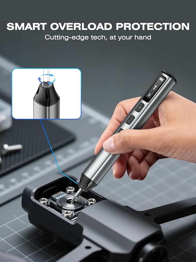 162-in-1 Mini Electric Screwdriver Set, SMOOTHARMOR Precision Cordless Power Screwdriver with 150 Magnetic Bits, 4 Torque Settings, Max 5N.m Manual, LED, Portable Repair Tool Kit for Laptop Watch PS5