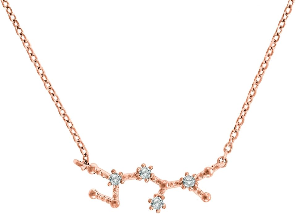 PAVOI 14K Gold Plated Astrology Constellation Horoscope Zodiac Necklace 16-18"