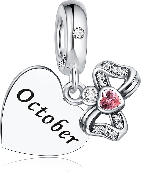 Birthstone Charms 925 Sterling Silver Charms Fit Pandora Charms Bracelet Fit Wife Mother's Day Christmas Birthday Gift