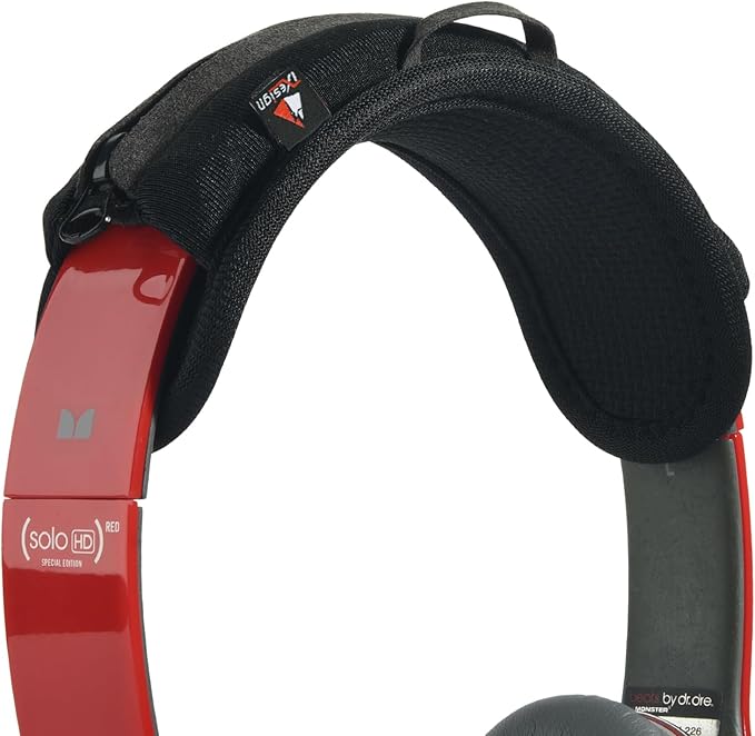 TXEsign Universal Replacement Headband Cushion Pad Cover Protector Compatible with ATH M50X, QC 35i/35ii, QC25, Solo 2/Solo 3, Studio 2/3 Headphones (Black)