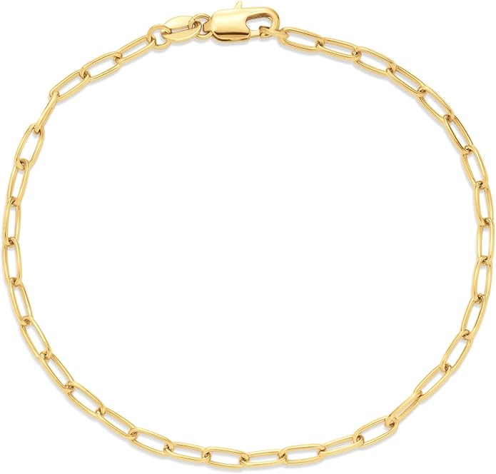 Amazon Essentials 14K Paperclip Chain Bracelet