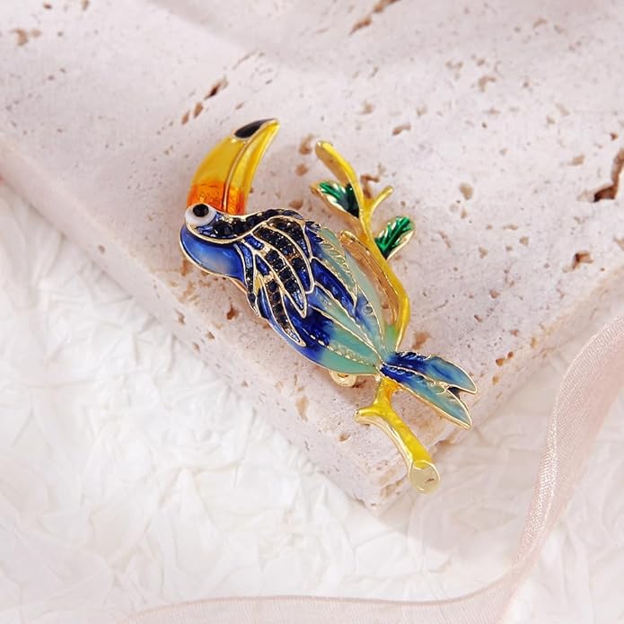 Bird Theme Brooch Pin Cute Bird Animal Brooches Accessories Christmas Birthday Gift for Women