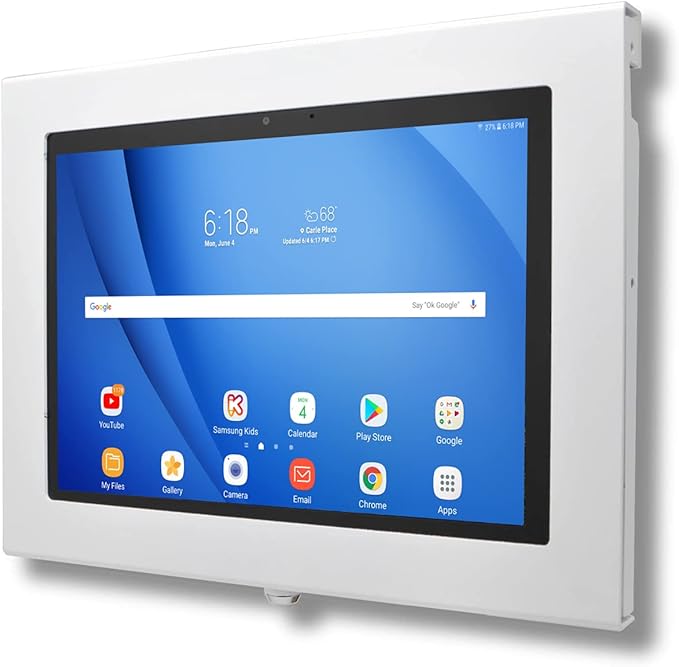 TABcare Locking Anti-Theft Metal Case for Samsung Galaxy TAB A 9.7" Tablet for Kiosk, POS, Store, Show Display, Time Clock (TAB A 9.7, White)