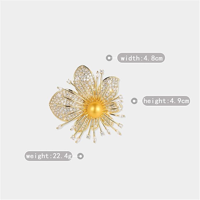Brooch Pins For Women Fashion, Flower Brooches Jewelry For Women Floral Series Brooches And Pins Designer Lady's Costume