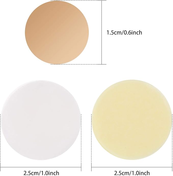 TecUnite Round Tissue Paper Table Confetti Dots for Wedding Birthday Party Decoration, 1.76 oz(White Ivory Champagne,2.5 cm)