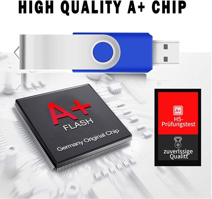 256MB Bulk Flash Drives 100 Pack EASTBULL USB 2.0 Flash Drives Pack 256MB Thumb Drives Bulk (Blue)