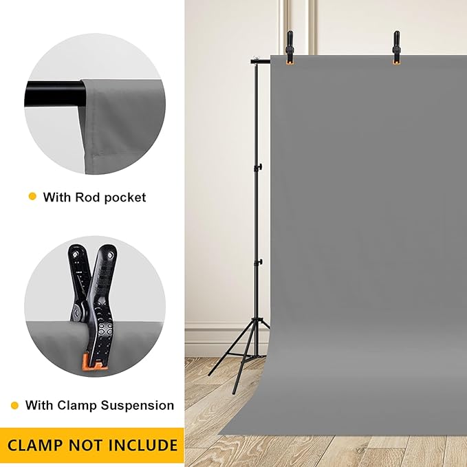 10x12ft Gray Backdrop Photography Grey Photo Shooting Background with Matt Surface for Protrait Photoshoot
