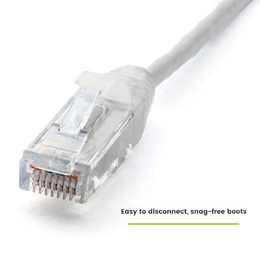 TRUECABLE Cat6 Component Rated Patch Cable, Unshielded (U/UTP), 3ft, White, 28AWG Solid Copper, Snagless 10G High-Speed Ethernet Cable, PoE++ 4PPoE 100W, UL Listed, RoHS-3, 1 Pack