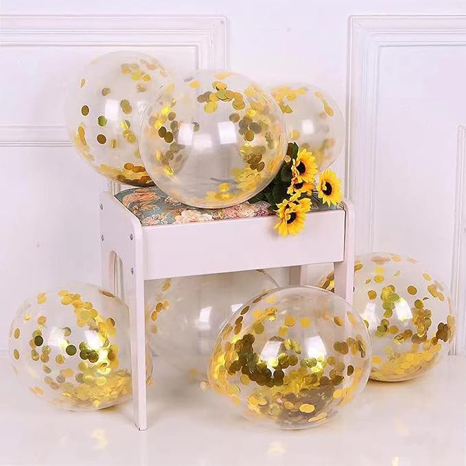 Gold Round Table Foil Confetti Beautiful Metallic Table Confetti Glitter for Fill Balloons, Wedding,Birthday, Party,Festival Decoration(8000PCS)
