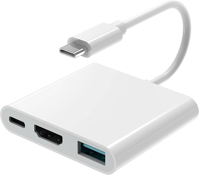 AIRSKY USB-C Digital Av Multiport Adapter, USB C to HDMI Adapter for iPhone 15/16 to TV with Fast Charging Port Two-Way, USB3.1 and 4K HDMI Output Compatible with Iphone15 / 16 Ipad pro Mackbook Pro