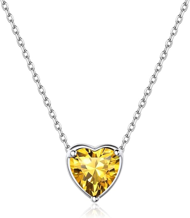 ChicSilver 925 Sterling Silver 12 Months Sparkling Round Cut Created Birthstone Pendant Necklace, 16 Inch Rolo Chain