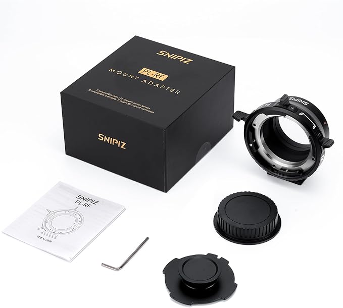 SNIPIZ PL-RF Lens Mount Adapter with Rotary Lock Compatible with PL Lens to Canon RF Mount Cameras EOS R EOS Ra EOS RP EOS R5 EOS R6 EOS R3