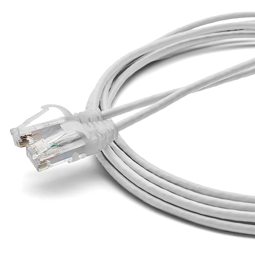 TRUECABLE Cat6 Component Rated Patch Cable, Unshielded (U/UTP), 10ft, White, 28AWG Solid Copper, Snagless 10G High-Speed Ethernet Cable, PoE++ 4PPoE 100W, UL Listed, RoHS-3, 1 Pack