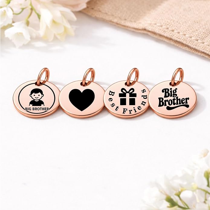 SM Design Pregnancy & New Baby Charm Set – Set of 4 Meaningful Stainless Steel Charms – Great for Crafting, Making Bracelets and Necklaces - Meaningful Keepsake Charms for Expecting & New Moms