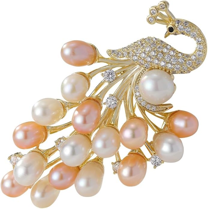 Animal Brooch Insect Bird Brooches Pearl Rhinestone Crystal Brooch 18k Gold-Plated Lapel Pins Jewelry Gifts Birthday Gifts for Women Men