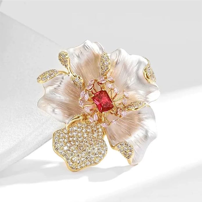 Brooch Pin - Gold Plated | Ideal Gift for Mom & Wife on Thanksgiving Day, Birthdays & Weddings