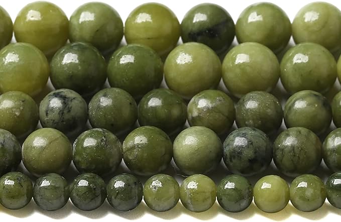 12MM 30PCS Natural Stone Chinese Green Jade Loose Beads for Jewelry Making DIY Bracelet Necklace