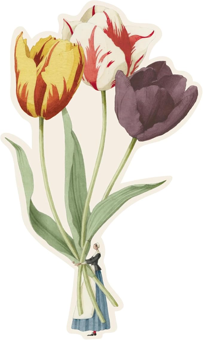 Hester & Cook Table Accent Place Cards - Dinner Name Cards for Table Setting Set of 12 - Made in USA (Tulips)
