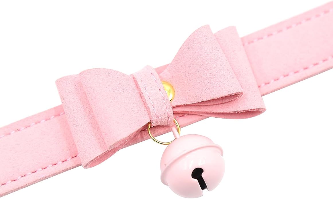 Bell Choker Collar Necklace Lolita Bow Collar Cat Kitty Velvet Necklace