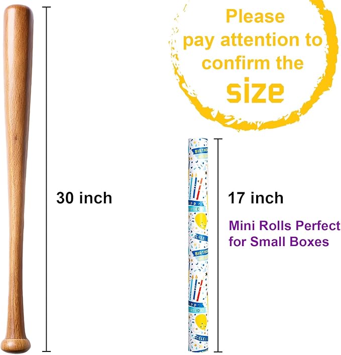 MIMUTI Blue Birthday Wrapping Paper for Boys - 17 Inch X 33 Feet - Foil Gift Wrap with Colorful Balloons, Candles, HappyBirthday Text Design for Birthday, Holiday, Party, Baby Shower