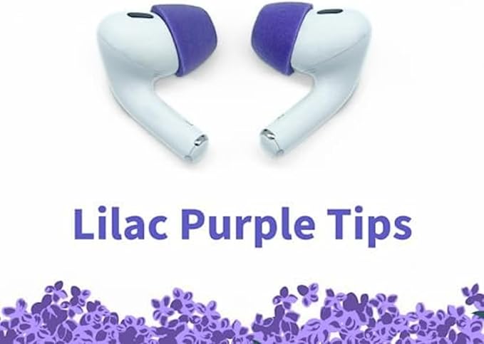 Comply Memory Foam Replacement Earbud Tips for Apple AirPods Pro 1 & 2 | Ultimate Comfort, Secure Fit, Superior Noise Isolation | Anti Slip, Prevent from Falling Out | Purple, Small (3 Pairs)