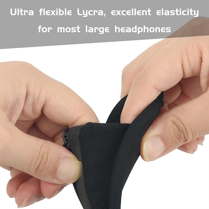 TXEsign Universal Replacement Headband Cushion Pad Cover Protector Compatible with ATH M50X, QC 35i/35ii, QC25, Solo 2/Solo 3, Studio 2/3 Headphones (Black)
