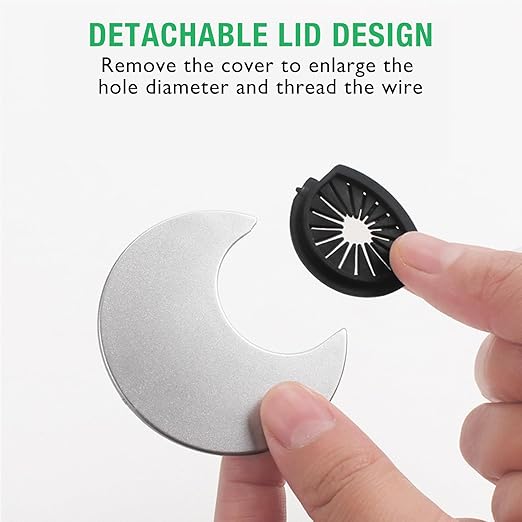 10 Pcs Desk Grommet 2" / 50 mm, Desk Cord Hole Cover, Cable Grommet ABS Plastic, Desk Hole Grommet for Home & Office Pc, Detachable Cable Cord Organizer-Silver Sand