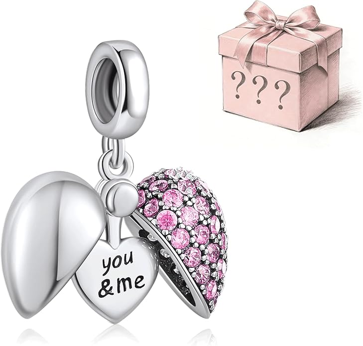 NINGAN “I Love You” Dangle Charm Love Heart Pendant Bead for Women Wife Girlfriend with 5A Cubic Zirconia for Charm Bracelets 925 Sterling Silver