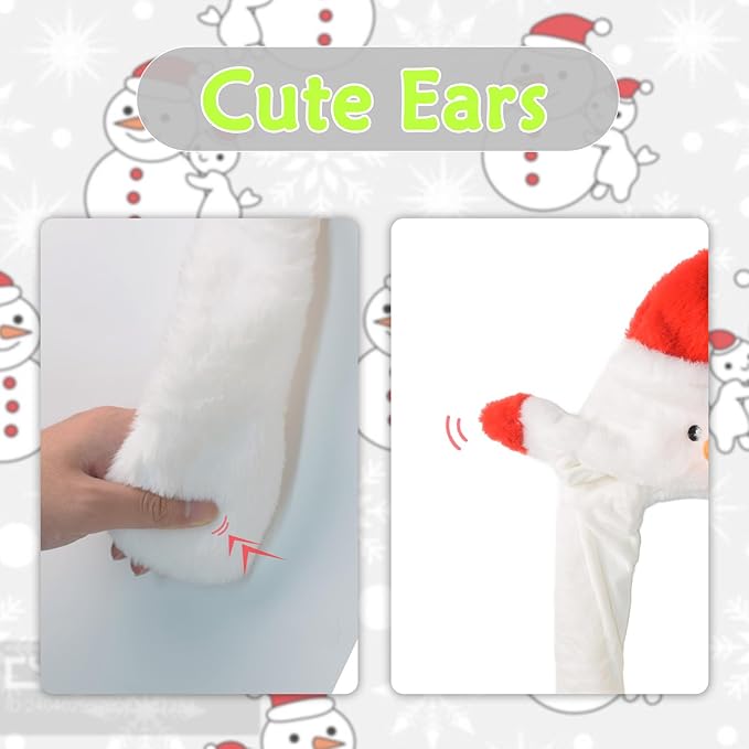 Plush Ear Moving Jumping Hat,Cute Fluffy Cap, Soft Warm HeadWear