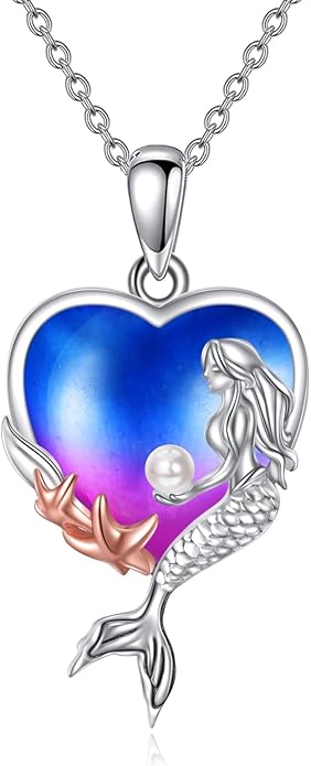 KQF Dragonfly/Butterlfy/Cat/Jellyfish/Bunny/Axolotl/Bee/Mermaid/Hummingbird/Elephant Necklace for Women Sterling Silver Moonstone Pendant Necklace Dragonfly Jewelry Gifts for Women