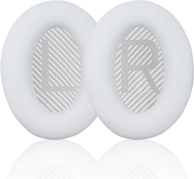 Replacement Earpads Cushions for Bose QuietComfort 35 & Quiet Comfort 35 II, Headphones Ear Covers Ear Pads for Bose QC35/QC35II/25/15 QC2 / Ae2 / Ae2i / Ae2W / Sound Link/Sound True-White
