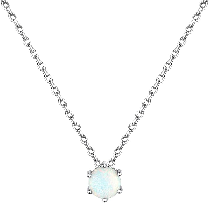 ChicSilver 925 Sterling Silver 12 Months Sparkling Round Cut Created Birthstone Pendant Necklace, 16 Inch Rolo Chain