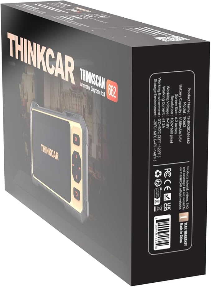 THINKCAR THINKSCAN 662 OBD2 Scanner,Car Diagnostic Tool with Bidirectional Active Test,Car Scanner Engine ABS SRS Transmission,Scanner for Car with 12 Reset,CAN FD & FCA SGW,Lifetime Free Update