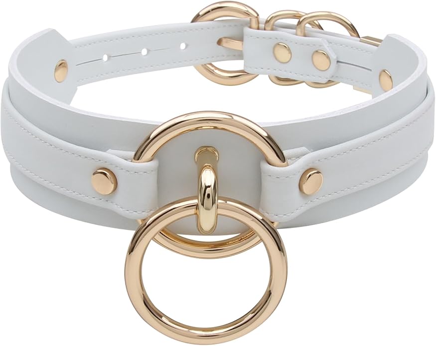 Lookook Fashion O-Ring Faux Leather Choker Necklaces Collar For Womens