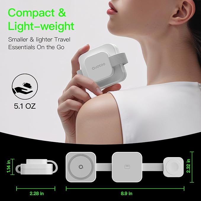 2025 3 in 1 Wireless Charging Station for Apple Multple Devices - Foldable Magnetic Wireless Charger Dock -Travel 20W Charging Pad for iPhone 16 15 14 13 12 Pro/Pro Max/Plus/Watch & Airpods All Series