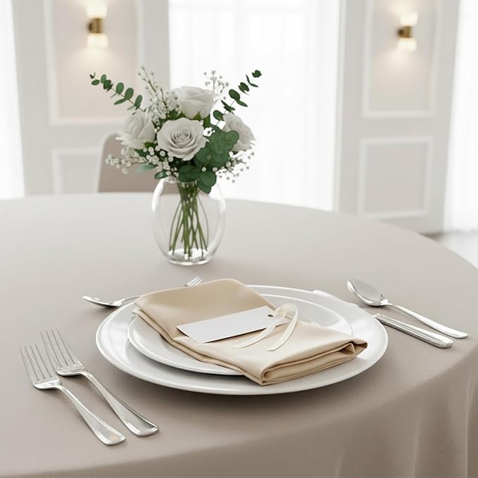50 Pcs Place Cards for Table Setting, Table Name Card with 50PCS Ribbon 1.57 x 3.54 Inch Wedding Place Cards Blank Gift Tags Blank Name Card for Wedding Dinner Banquet Party