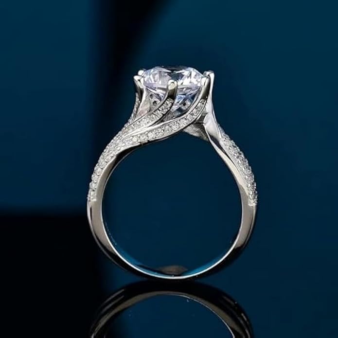 14K Gold 5 Carat Diamond Engagement Rings for Women | Excellent Cut | D-color,VVS1 Clarity | Engagement or Proposal Jewelry