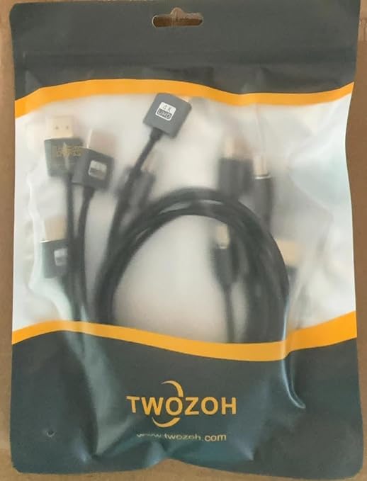 Twozoh Slim 4K HDMI Cable 1.6FT 5 Pack, Ultra Thin & Flexible Skinny HDMI to HDMI 2.0 Cord Support 4K/60HZ 18gbps Laptop, Monitor, PS5, PS4, Xbox One, Fire TV