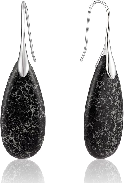 SELOVO Stone Fishhook Dangle Drop Earrings Statement Earrings for Women Stone