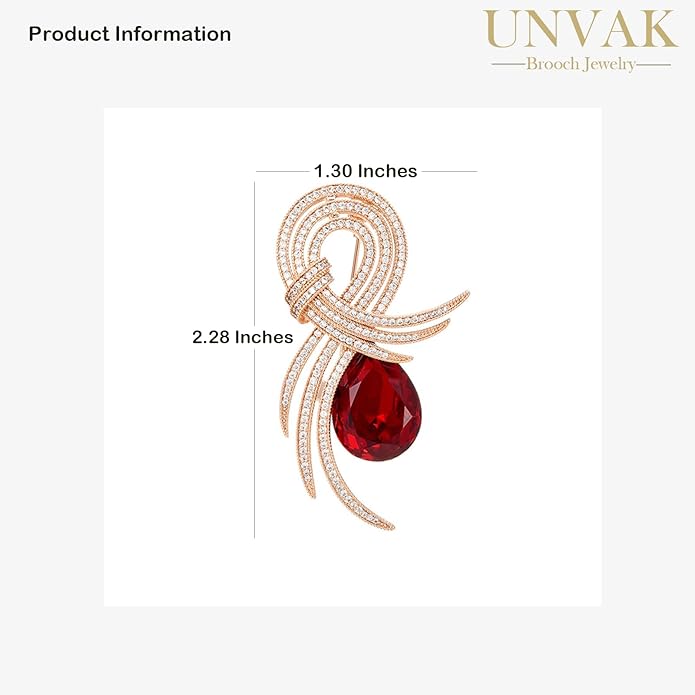 Rhinestone Brooch for Women Rhinestone Brooches Pins Crystal Lapel Pin Jewelry Christmas Valentine's Day Gift for Wife Girlfriend
