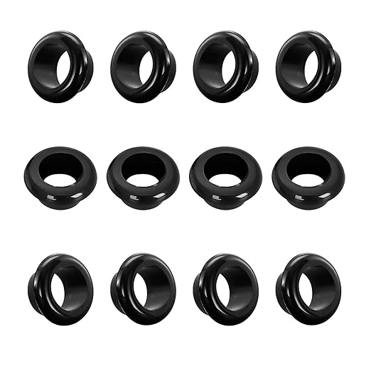 Qrity 20 PCS Rubber Grommets Cable Railing, Car Grommet, Cable Railing Protective Sleeves for Metal Posts, ID 10mm Mount Dia 12mm