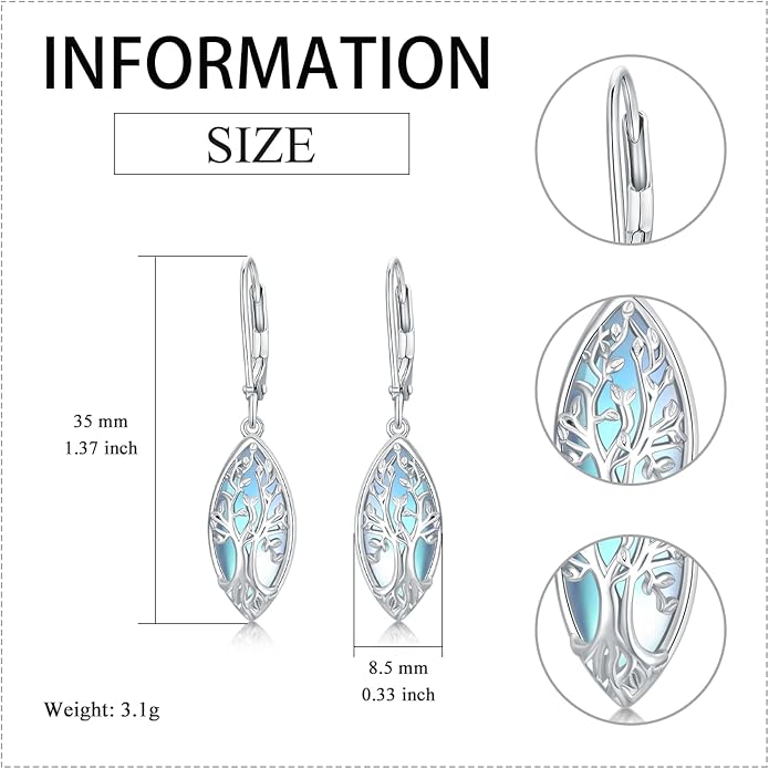 VONALA Flower Earrings for Women 925 Sterling Silver Rose/Lotus/Scottish Thistle/Tulip/Lilac/Mushroom/Pineapple Dangle Drop Earrings Flower Jewelry Gifts for Women Girls Birthday Gifts