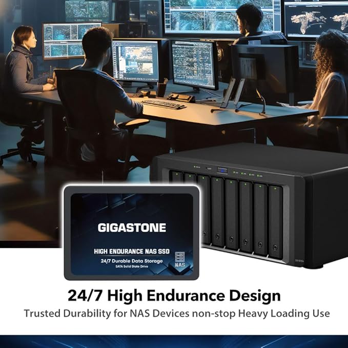 Gigastone 4TB NAS SSD Drive (24-Pack) 24/7 Durable High Endurance RAID Data Storage Network Attached Storage 2.5" SATA Internal Solid State Hard Drives