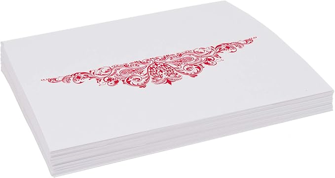 Paisley Place Cards, Ruby Red (Choose Color), Set of 60, Pre-cut and Scored - Wedding, Party, Dinner, and Special Events - Made in the USA