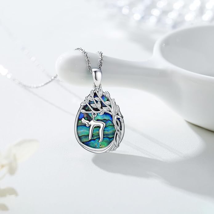 Jewish Jewelry Tree of Life Necklace 925 Jewish Sterling Silver Pendant Necklace Women Gift