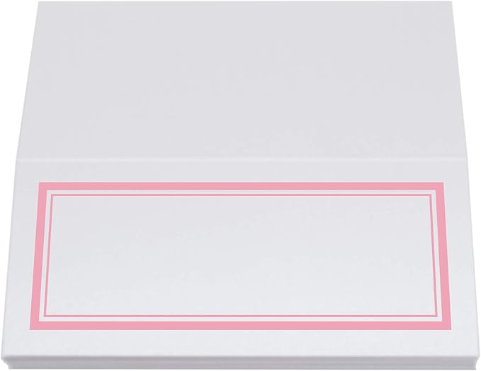 Double Line Border Place Cards, Pink (Choose Color), Set of 25, Pre-cut and Scored - Wedding, Party, Dinner, and Special Events - Made in the USA