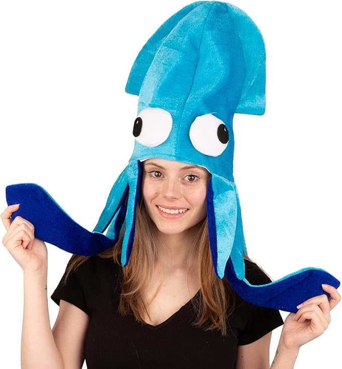 Funny Party Hats Squid Hat - Funny Fun and Crazy Hats in Many Styles